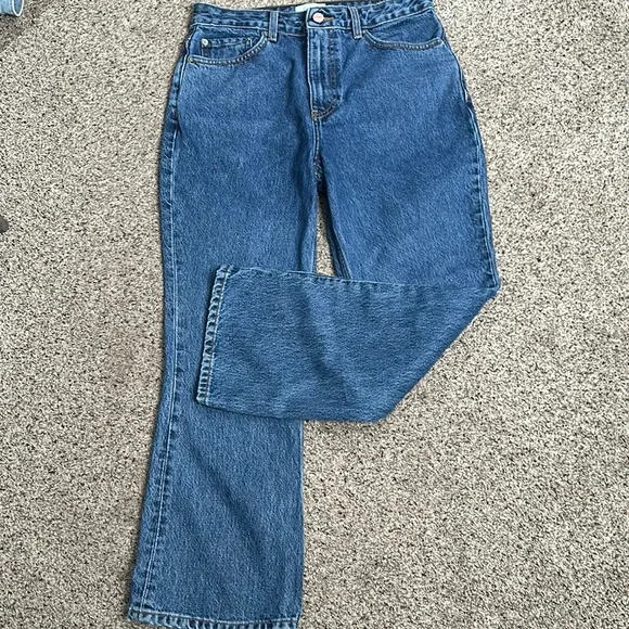 Ganni betzy cropped classic Blue Women's bootcut Jeans size 29W 32L